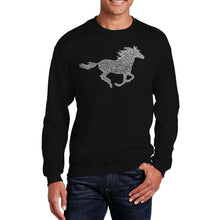 Load image into Gallery viewer, Horse Breeds -  Men&#39;s Word Art Crewneck Sweatshirt