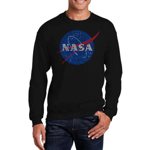 NASA's Most Notable Missions -  Men's Word Art Crewneck Sweatshirt
