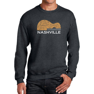 Nashville Guitar - Men's Word Art Crewneck Sweatshirt