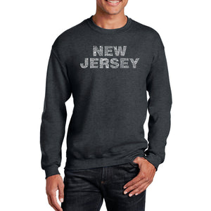 NEW JERSEY NEIGHBORHOODS - Men's Word Art Crewneck Sweatshirt