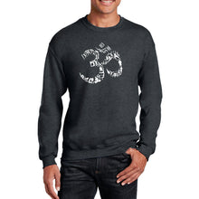 Load image into Gallery viewer, THE OM SYMBOL OUT OF YOGA POSES - Men&#39;s Word Art Crewneck Sweatshirt