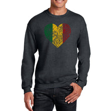 Load image into Gallery viewer, One Love Heart -  Men&#39;s Word Art Crewneck Sweatshirt