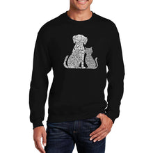 Load image into Gallery viewer, Dogs and Cats  - Men&#39;s Word Art Crewneck Sweatshirt