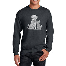 Load image into Gallery viewer, Dogs and Cats  - Men&#39;s Word Art Crewneck Sweatshirt
