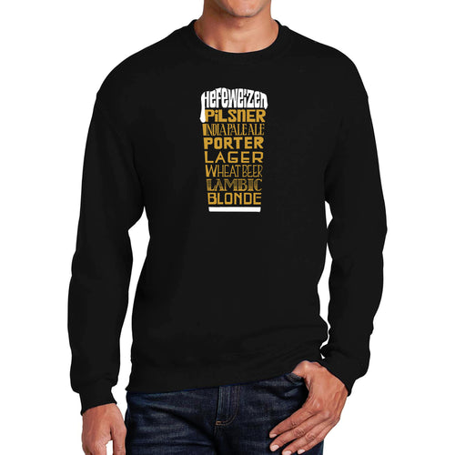 Styles of Beer  - Men's Word Art Crewneck Sweatshirt