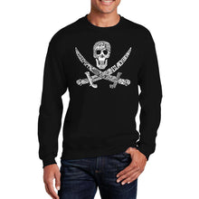 Load image into Gallery viewer, PIRATE CAPTAINS, SHIPS AND IMAGERY - Men&#39;s Word Art Crewneck Sweatshirt