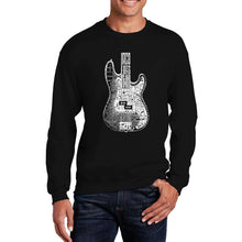 Load image into Gallery viewer, Bass Guitar  - Men&#39;s Word Art Crewneck Sweatshirt
