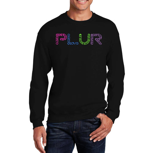 PLUR -  Men's Word Art Crewneck Sweatshirt