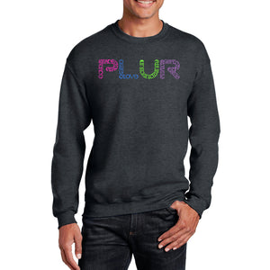 PLUR -  Men's Word Art Crewneck Sweatshirt