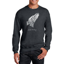 Load image into Gallery viewer, Prayer Hands -  Men&#39;s Word Art Crewneck Sweatshirt