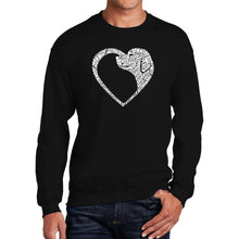 Load image into Gallery viewer, Dog Heart - Men&#39;s Word Art Crewneck Sweatshirt