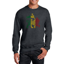 Load image into Gallery viewer, One Love Rasta Lion - Men&#39;s Word Art Crewneck Sweatshirt