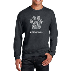 Rescue Mom -  Men's Word Art Crewneck Sweatshirt