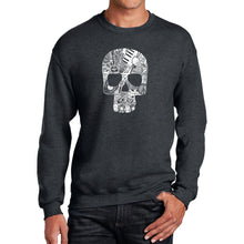 Load image into Gallery viewer, Rock n Roll Skull - Men&#39;s Word Art Crewneck Sweatshirt