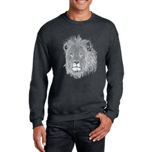 Load image into Gallery viewer, Lion  - Men&#39;s Word Art Crewneck Sweatshirt