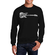 Load image into Gallery viewer, Rock Guitar -  Men&#39;s Word Art Crewneck Sweatshirt