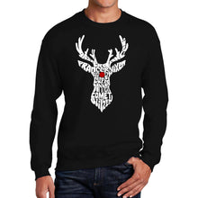 Load image into Gallery viewer, Santa&#39;s Reindeer  - Men&#39;s Word Art Crewneck Sweatshirt