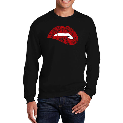 Savage Lips - Men's Word Art Crewneck Sweatshirt