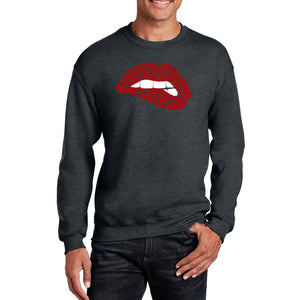 Savage Lips - Men's Word Art Crewneck Sweatshirt
