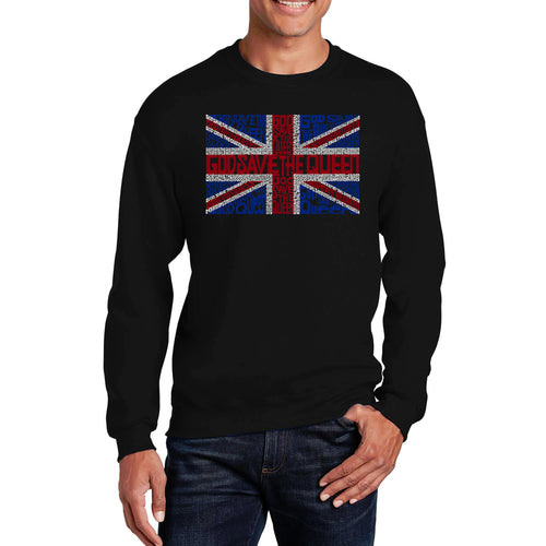 God Save The Queen - Men's Word Art Crewneck Sweatshirt