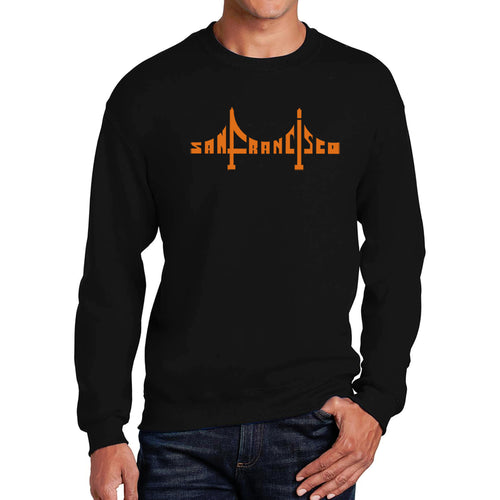 San Francisco Bridge  - Men's Word Art Crewneck Sweatshirt