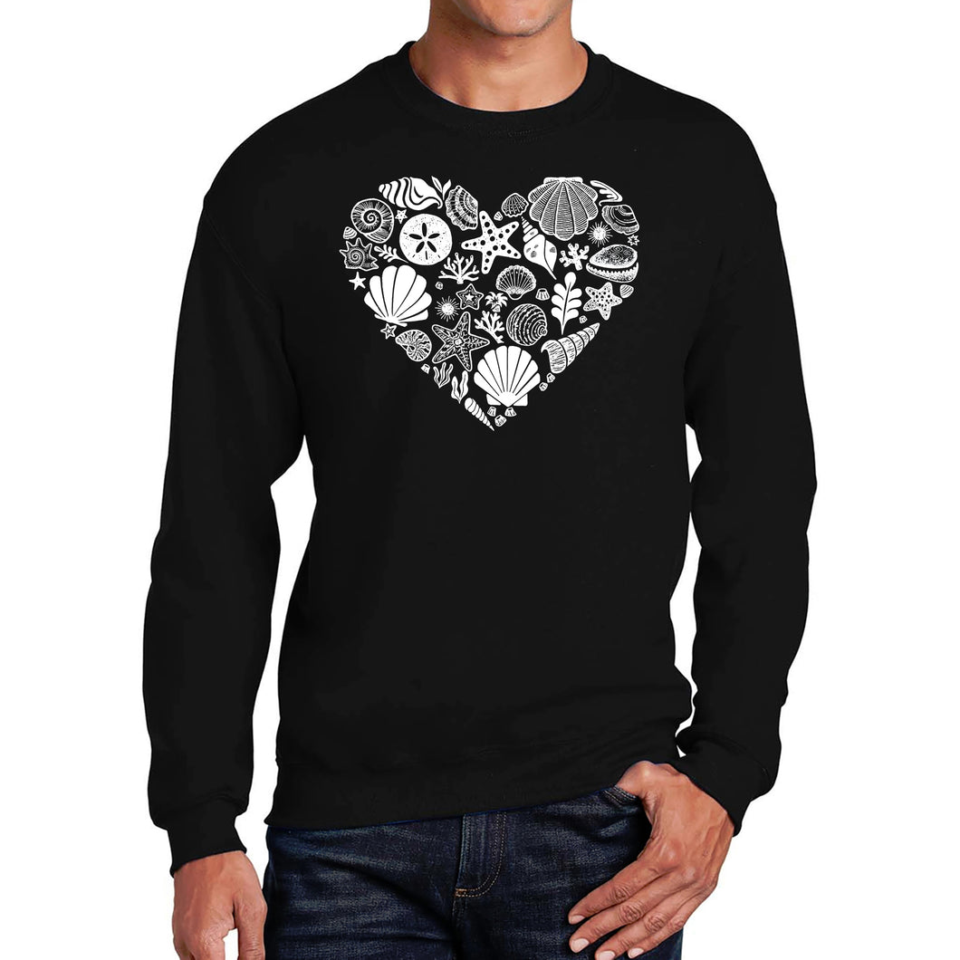 Sea Shells - Men's Word Art Crewneck Sweatshirt