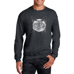 Siamese Cat  - Men's Word Art Crewneck Sweatshirt