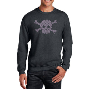 XOXO Skull  - Men's Word Art Crewneck Sweatshirt