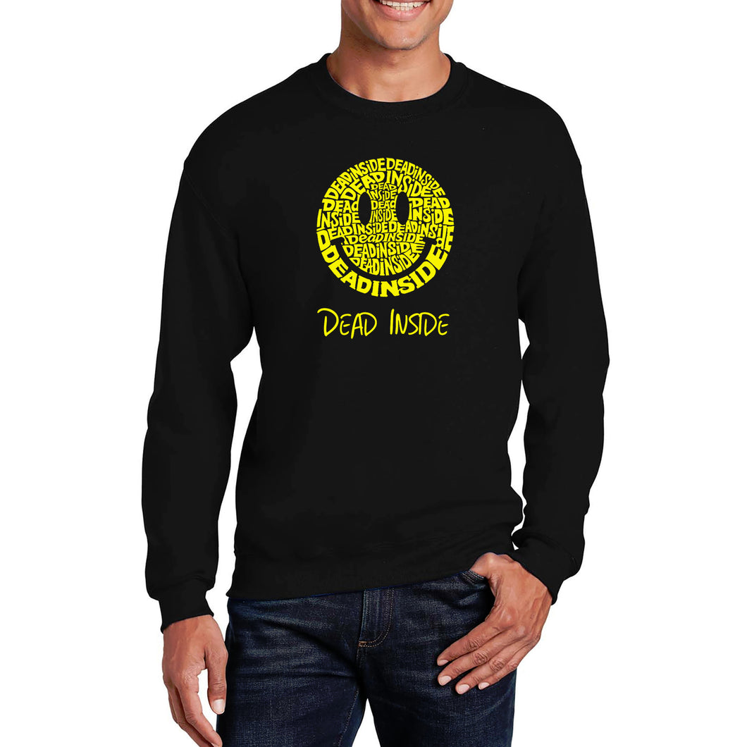 Dead Inside Smile - Men's Word Art Crewneck Sweatshirt