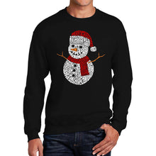 Load image into Gallery viewer, Christmas Snowman - Men&#39;s Word Art Crewneck Sweatshirt