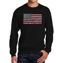 Load image into Gallery viewer, 50 States USA Flag  - Men&#39;s Word Art Crewneck Sweatshirt