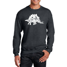 Load image into Gallery viewer, STEGOSAURUS - Men&#39;s Word Art Crewneck Sweatshirt