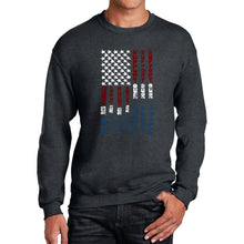 Load image into Gallery viewer, Support our Troops  - Men&#39;s Word Art Crewneck Sweatshirt