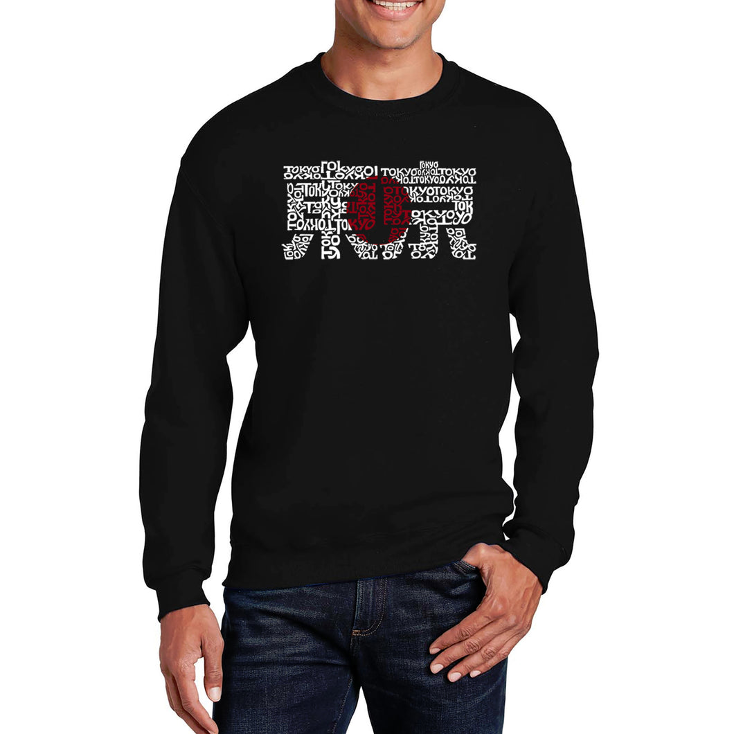 Tokyo Sun - Men's Word Art Crewneck Sweatshirt