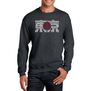 Tokyo Sun - Men's Word Art Crewneck Sweatshirt