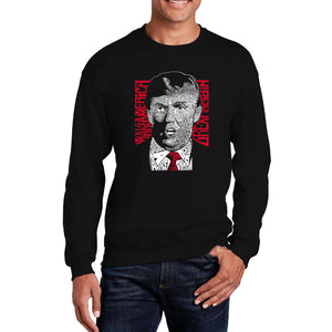Trump Make America Great Again - Men's Word Art Crewneck Sweatshirt