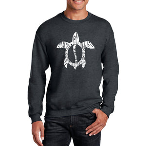 Hawaiian Islands Honu Turtle - Men's Word Art Crewneck Sweatshirt