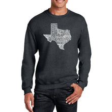 Load image into Gallery viewer, The Great State of Texas - Men&#39;s Word Art Crewneck Sweatshirt