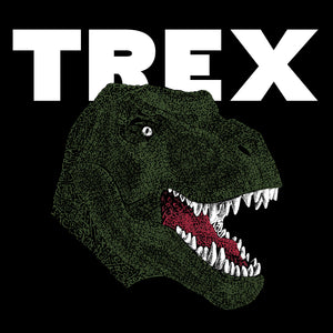 T-Rex Head  - Girl's Word Art Hooded Sweatshirt