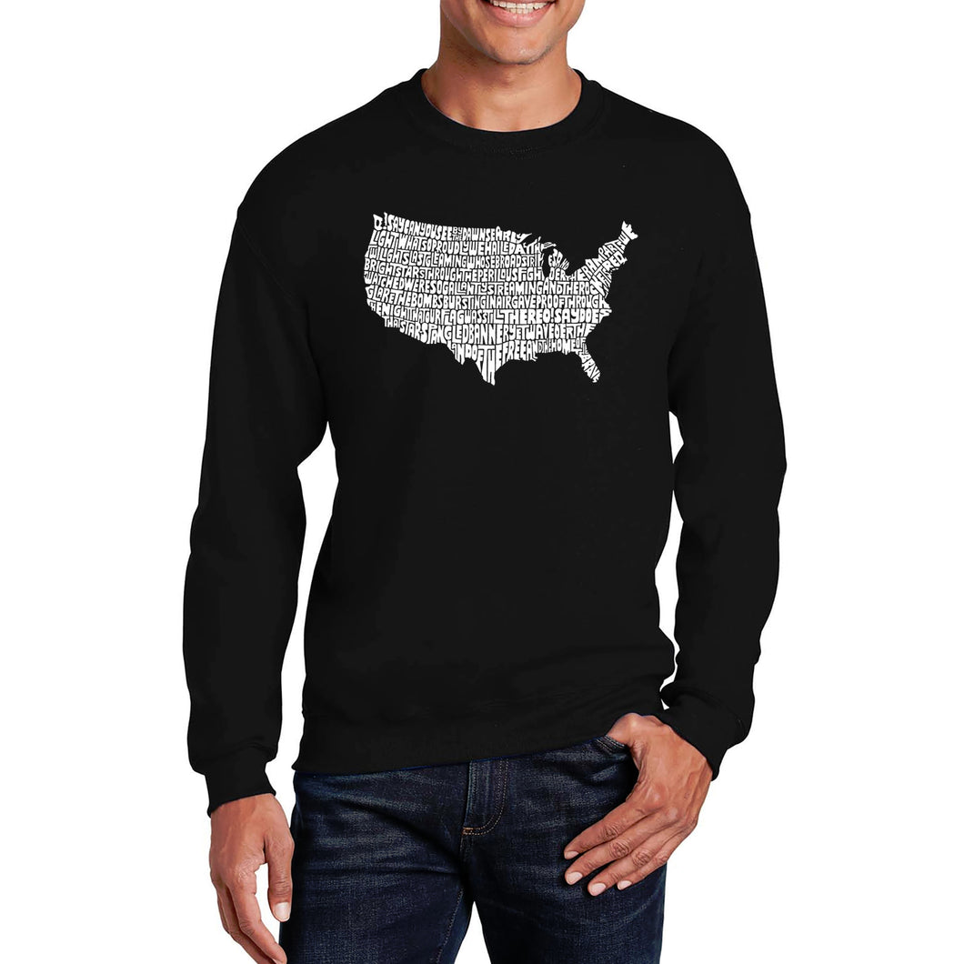 THE STAR SPANGLED BANNER - Men's Word Art Crewneck Sweatshirt