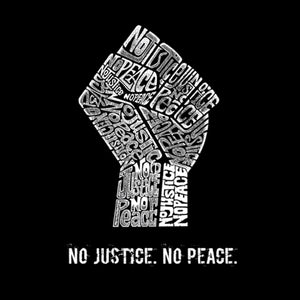 No Justice, No Peace - Women's Word Art V-Neck T-Shirt