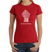 Load image into Gallery viewer, No Justice, No Peace - Women&#39;s Word Art T-Shirt