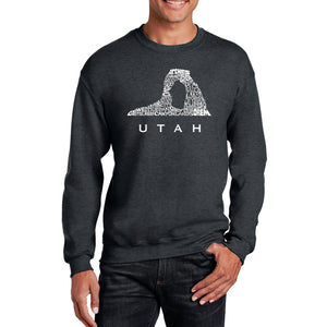 Utah - Men's Word Art Crewneck Sweatshirt