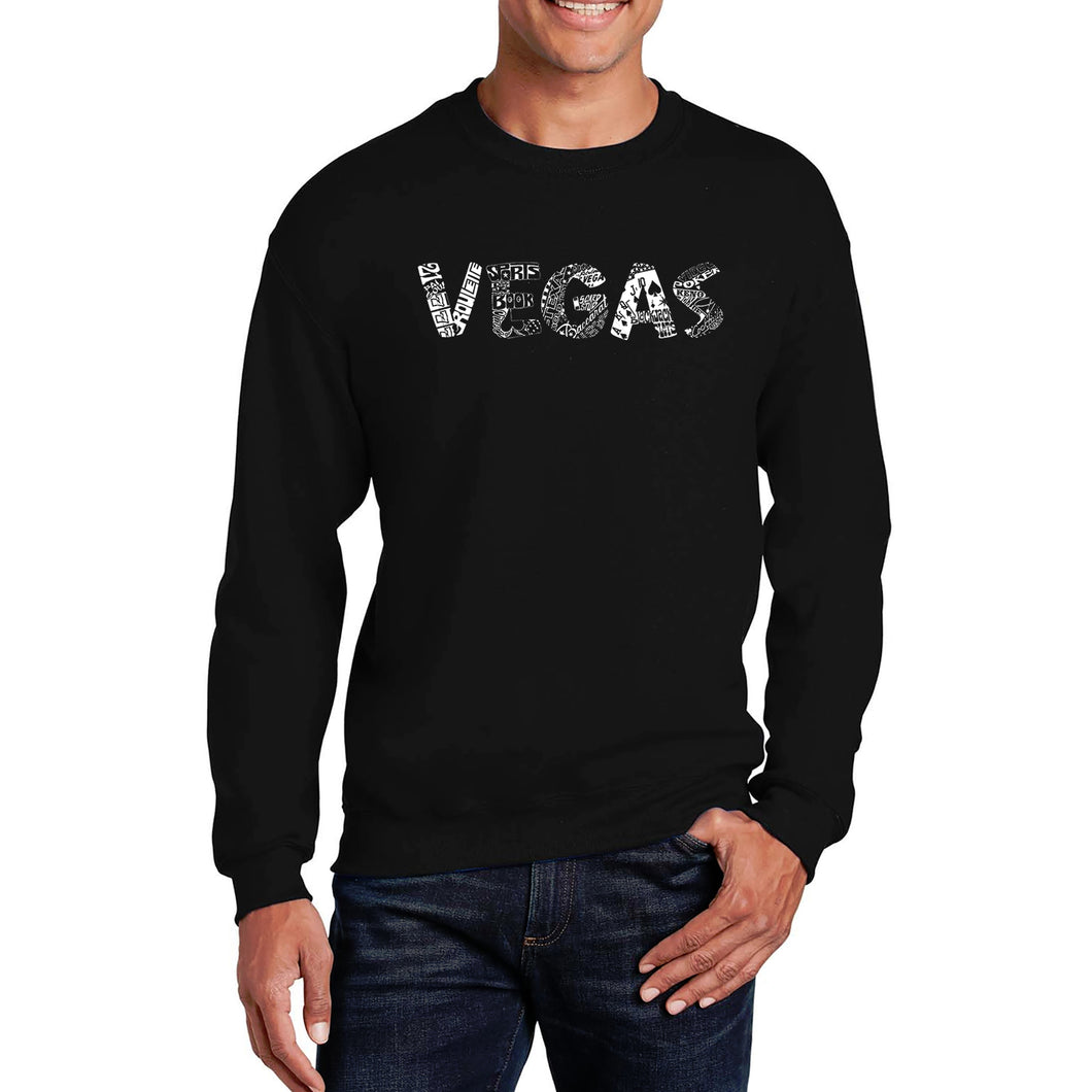 VEGAS - Men's Word Art Crewneck Sweatshirt