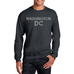 WASHINGTON DC NEIGHBORHOODS - Men's Word Art Crewneck Sweatshirt