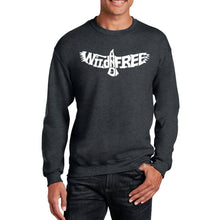 Load image into Gallery viewer, Wild and Free Eagle -  Men&#39;s Word Art Crewneck Sweatshirt