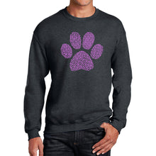 Load image into Gallery viewer, XOXO Dog Paw  - Men&#39;s Word Art Crewneck Sweatshirt