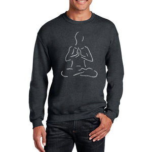 POPULAR YOGA POSES - Men's Word Art Crewneck Sweatshirt