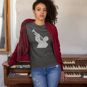 ALL TIME JAZZ SONGS - Women's Word Art T-Shirt