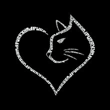 Load image into Gallery viewer, Cat Heart - Men&#39;s Word Art Hooded Sweatshirt